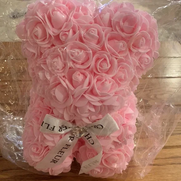 Chatoyer fleur pink rose bear - Picture 7 of 7